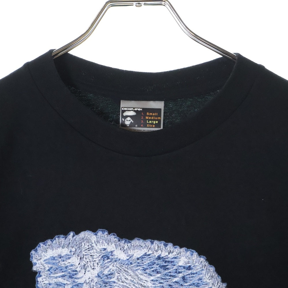 A BATHING APE(アベイシングエイプ) ダブルスターロゴ フロントプリント クルーネック 半袖Tシャツ ブラック