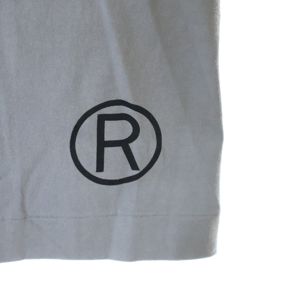 A BATHING APE(アベイシングエイプ) ロゴフリントプリント クルーネック 半袖Tシャツ グレー