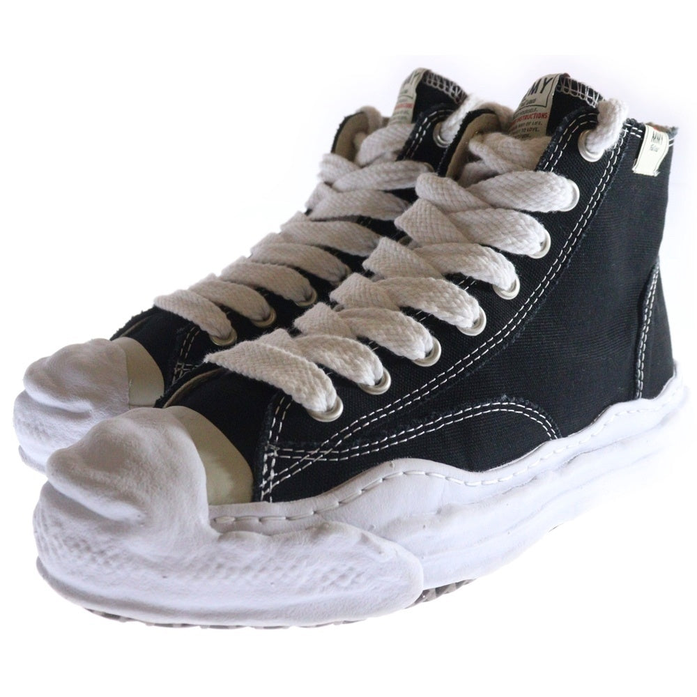 MAISON MIHARAYASUHIRO(メゾンミハラヤスヒロ) 25SS HANK HI TC OG CANVAS ハイカットスニーカー ブラック A05FW701