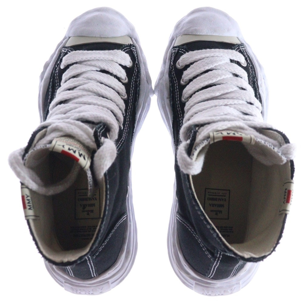 MAISON MIHARAYASUHIRO(メゾンミハラヤスヒロ) 25SS HANK HI TC OG CANVAS ハイカットスニーカー ブラック A05FW701
