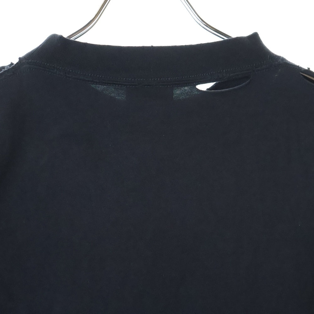 BALENCIAGA(バレンシアガ) PRANET EARTH OVERSIZED T-SHIRT ダメージ加工 プラネットアース オーバーサイズ半袖Tシャツ ブラック 787349 TRVC9