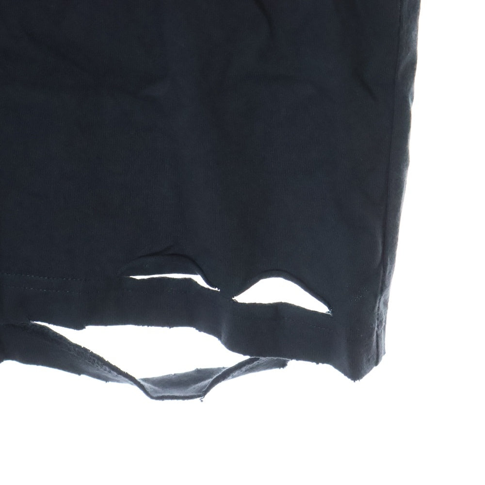 BALENCIAGA(バレンシアガ) PRANET EARTH OVERSIZED T-SHIRT ダメージ加工 プラネットアース オーバーサイズ半袖Tシャツ ブラック 787349 TRVC9