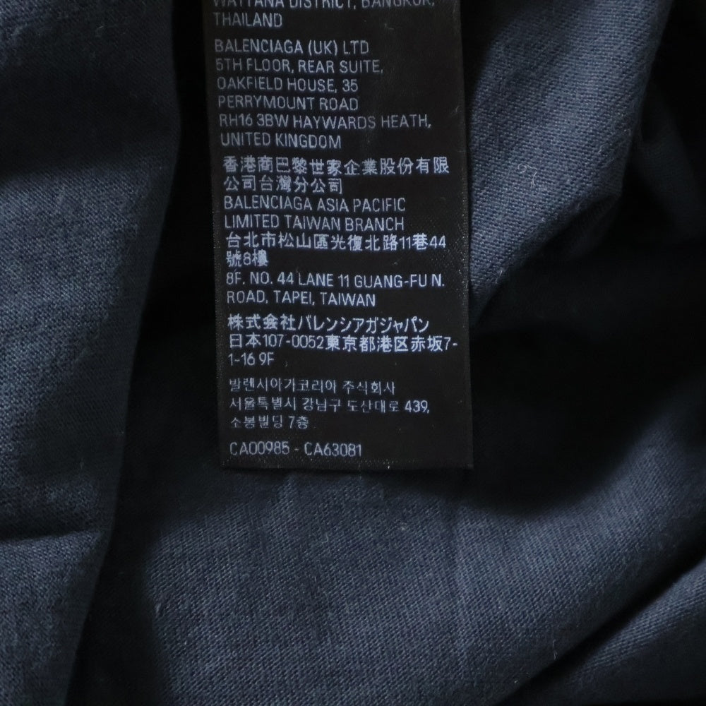 BALENCIAGA(バレンシアガ) PRANET EARTH OVERSIZED T-SHIRT ダメージ加工 プラネットアース オーバーサイズ半袖Tシャツ ブラック 787349 TRVC9
