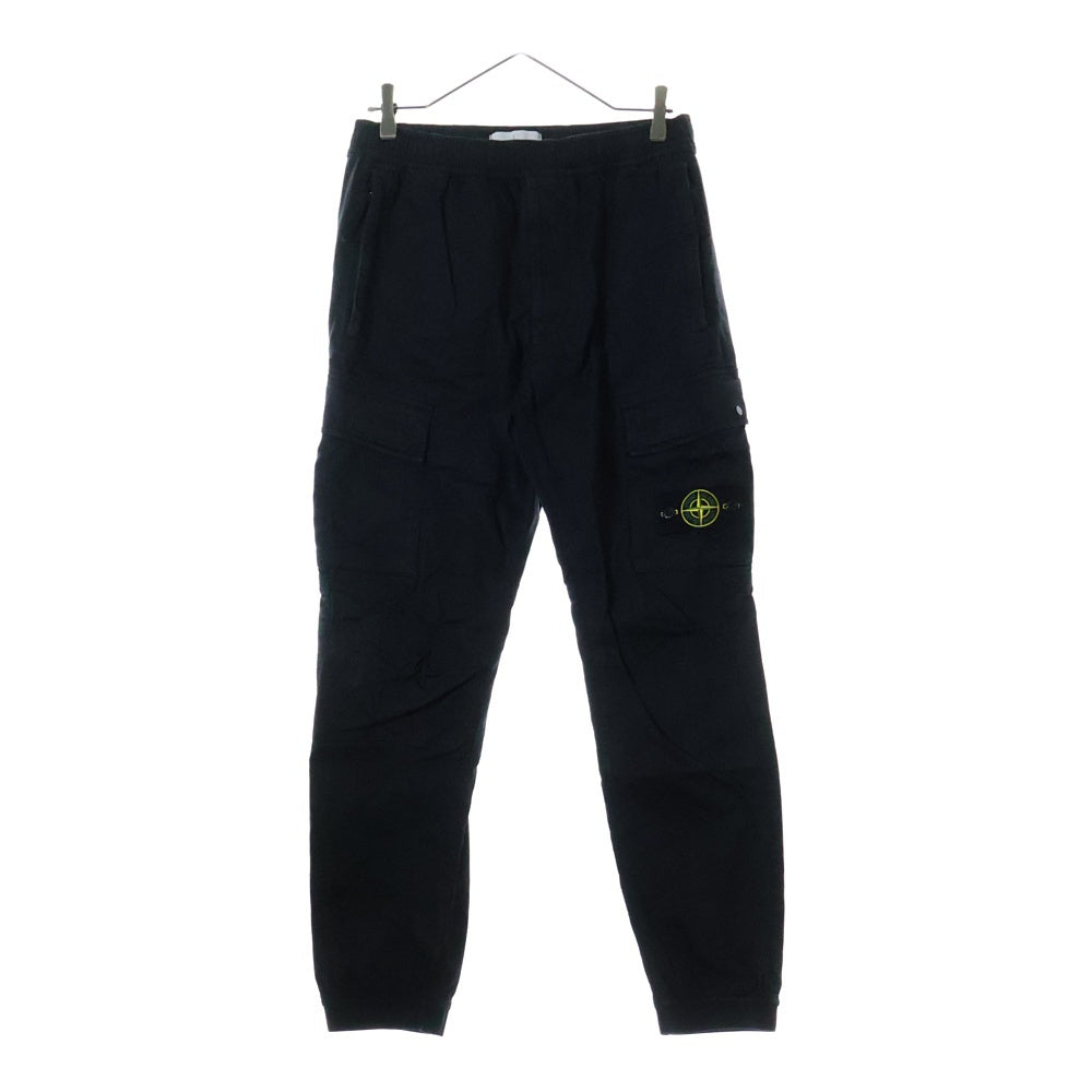 STONE ISLAND(ストーンアイランド) 21AW ガーメントダイ コットン ウール ツイルシャーリング カーゴパンツ ブラック 751531314