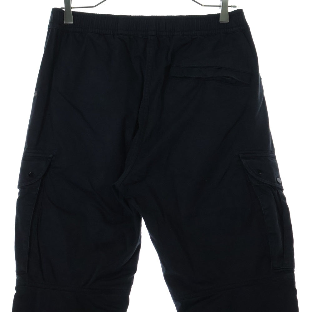STONE ISLAND(ストーンアイランド) 21AW ガーメントダイ コットン ウール ツイルシャーリング カーゴパンツ ブラック 751531314