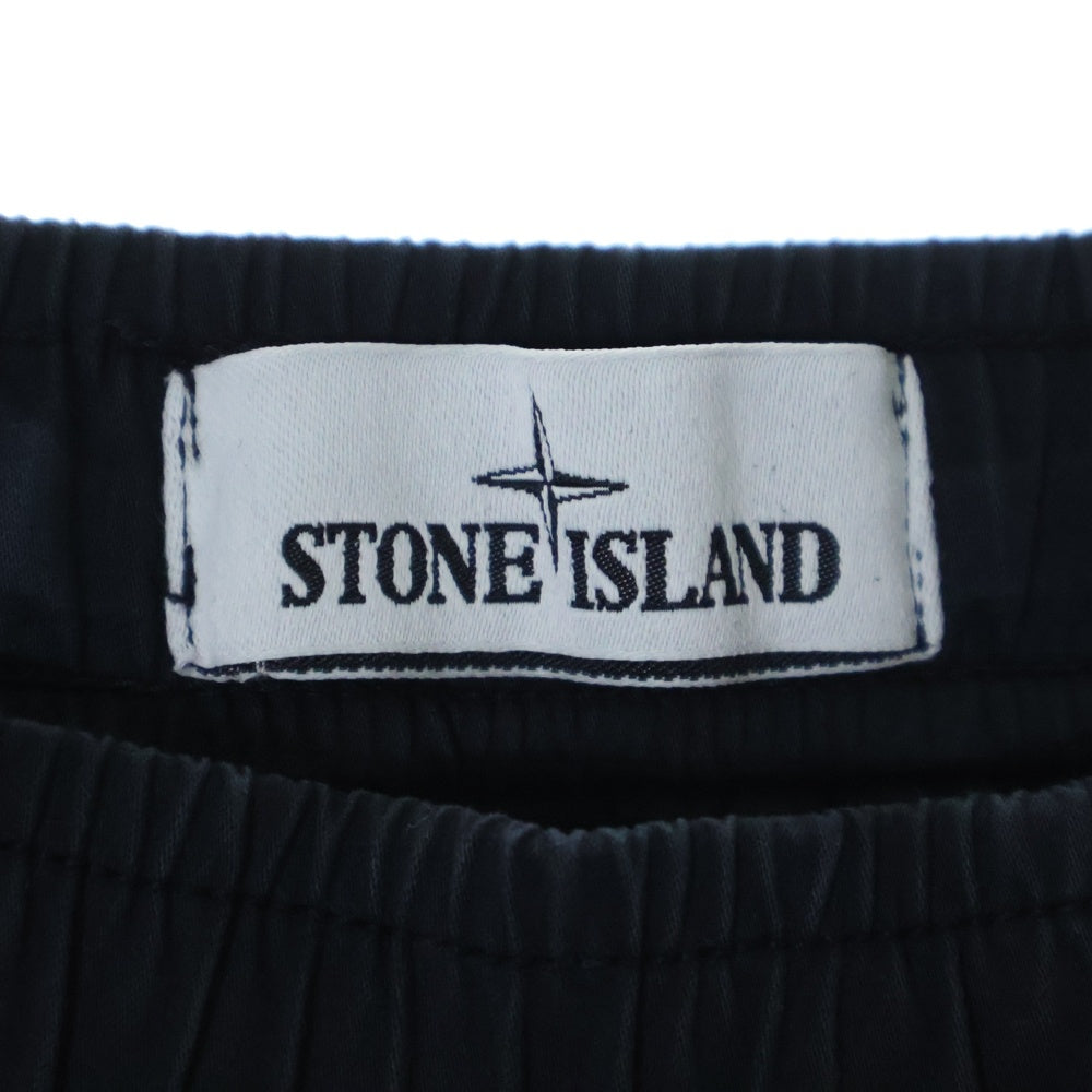 STONE ISLAND(ストーンアイランド) 21AW ガーメントダイ コットン ウール ツイルシャーリング カーゴパンツ ブラック 751531314