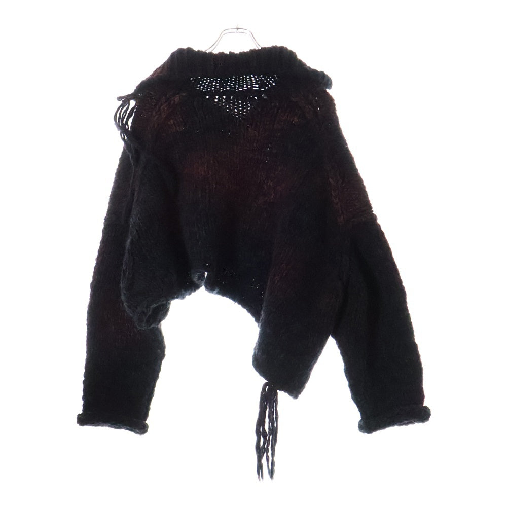 Yohji Yamamoto POUR HOMME(ヨウジヤマモト プールオム) 20AW 朝倉優佳コレクション LOOK31 オーバーサイズ ダメージ変形 ローゲージニット レッド/ブラック HR-K01-870