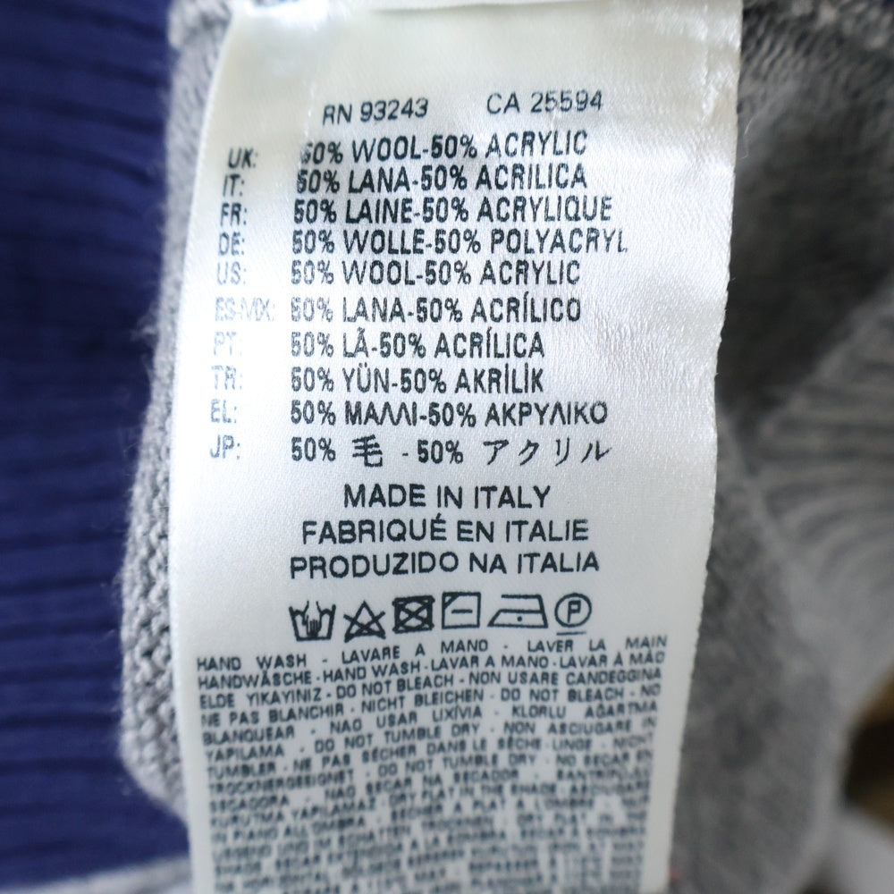 DIESEL BLACK GOLD(ディーゼルブラックゴールド) 総柄 クルーネック 長袖ニット セーター グレー