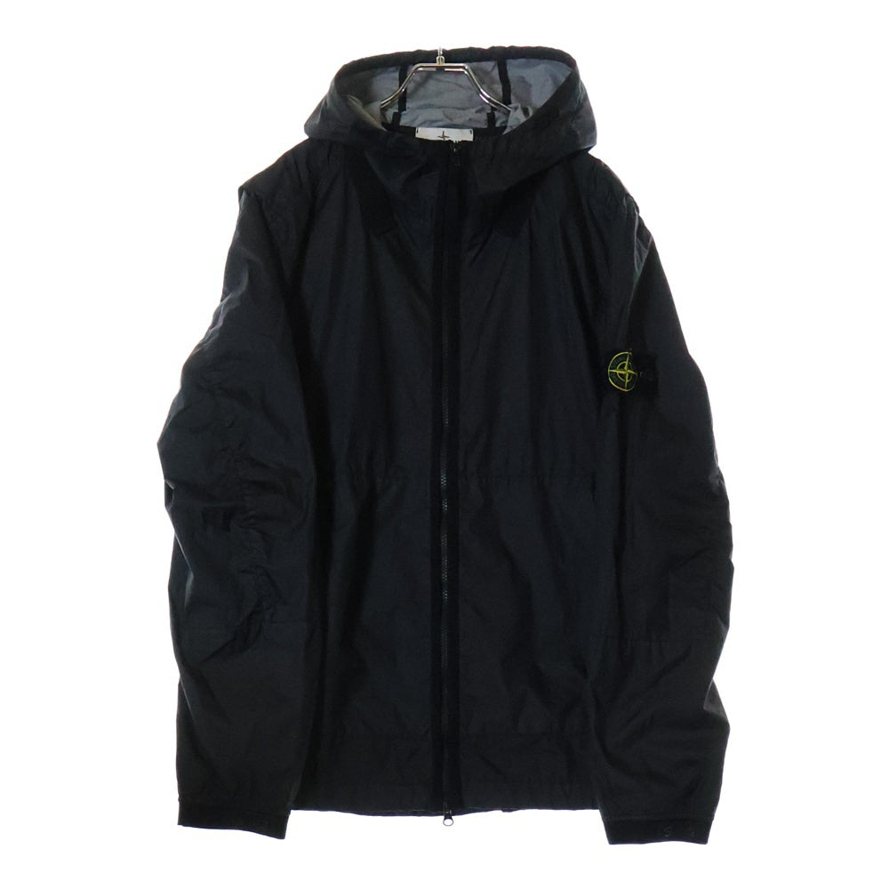 STONE ISLAND(ストーンアイランド) 20SS ガーメントダイコーディング フード付 ジップアップ ナイロンジャケット ブラック 741540523