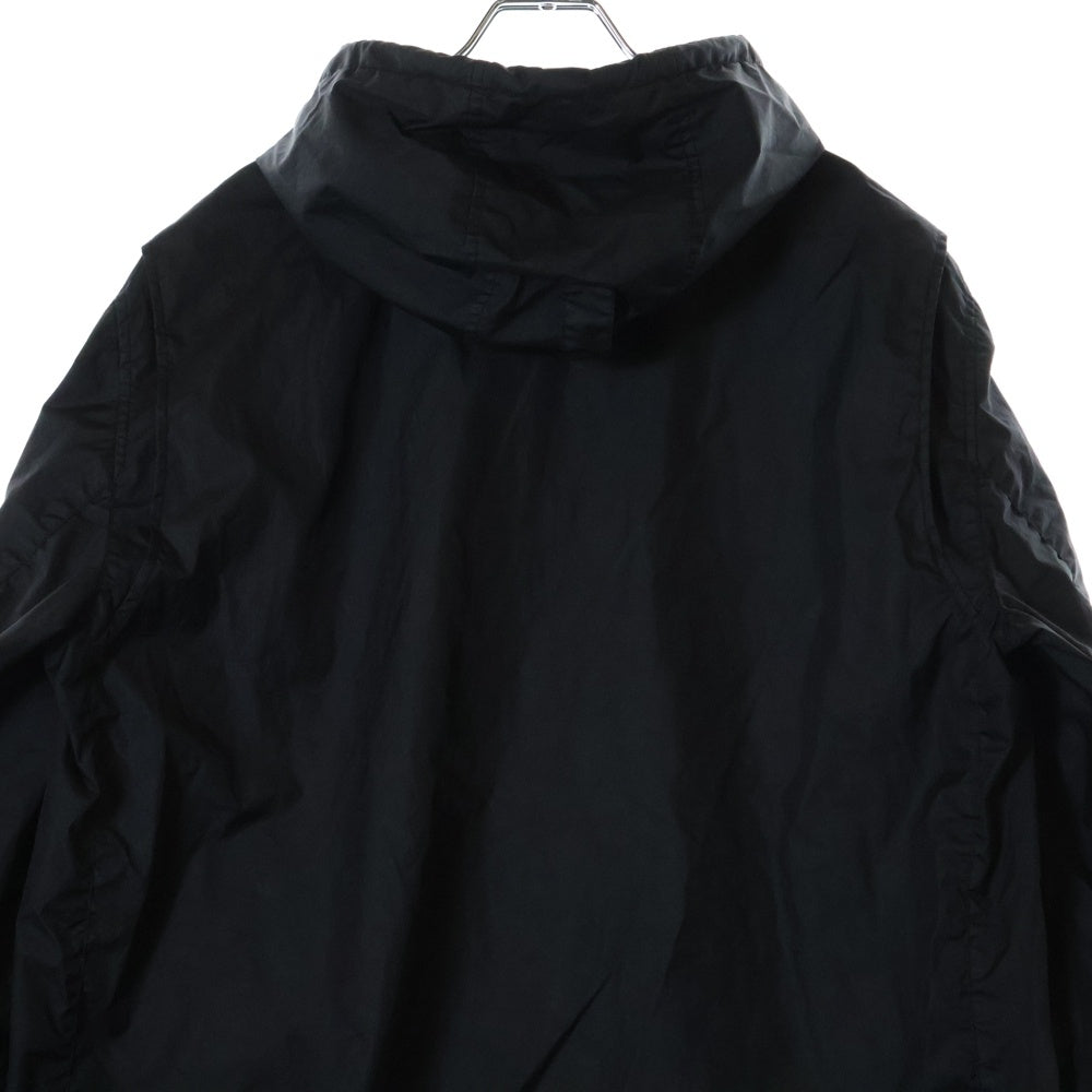 STONE ISLAND(ストーンアイランド) 20SS ガーメントダイコーディング フード付 ジップアップ ナイロンジャケット ブラック 741540523