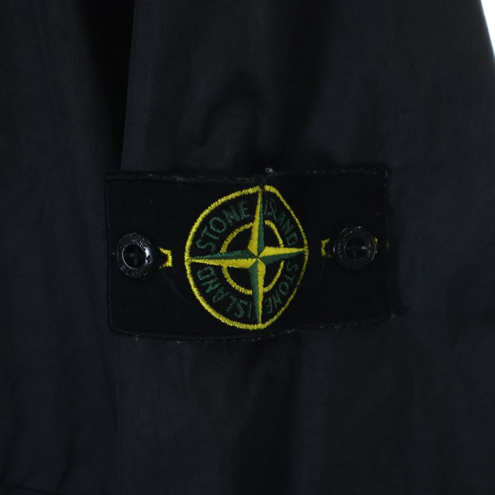 STONE ISLAND(ストーンアイランド) 20SS ガーメントダイコーディング フード付 ジップアップ ナイロンジャケット ブラック 741540523