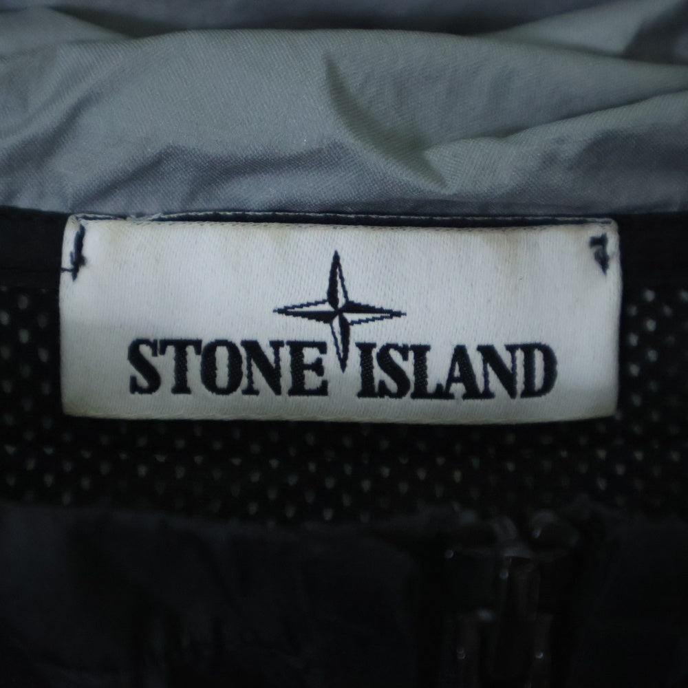 STONE ISLAND(ストーンアイランド) 20SS ガーメントダイコーディング フード付 ジップアップ ナイロンジャケット ブラック 741540523