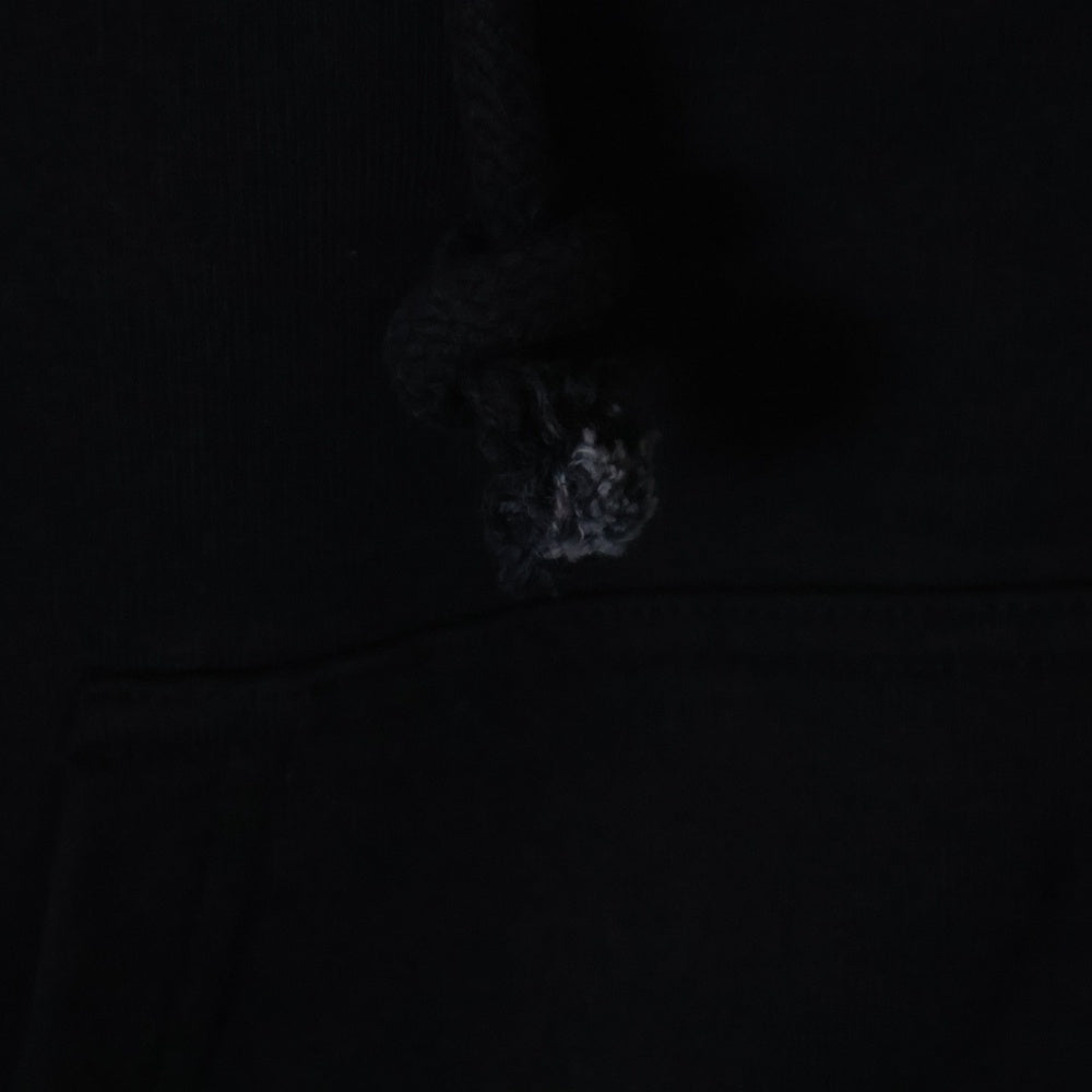 Maison Margiela 14(メゾンマルジェラ) 20SS STEREOTYPE LOGO HOODIE ロゴレザーパッチ ジップアップ パーカー ブラック S50HG0031
