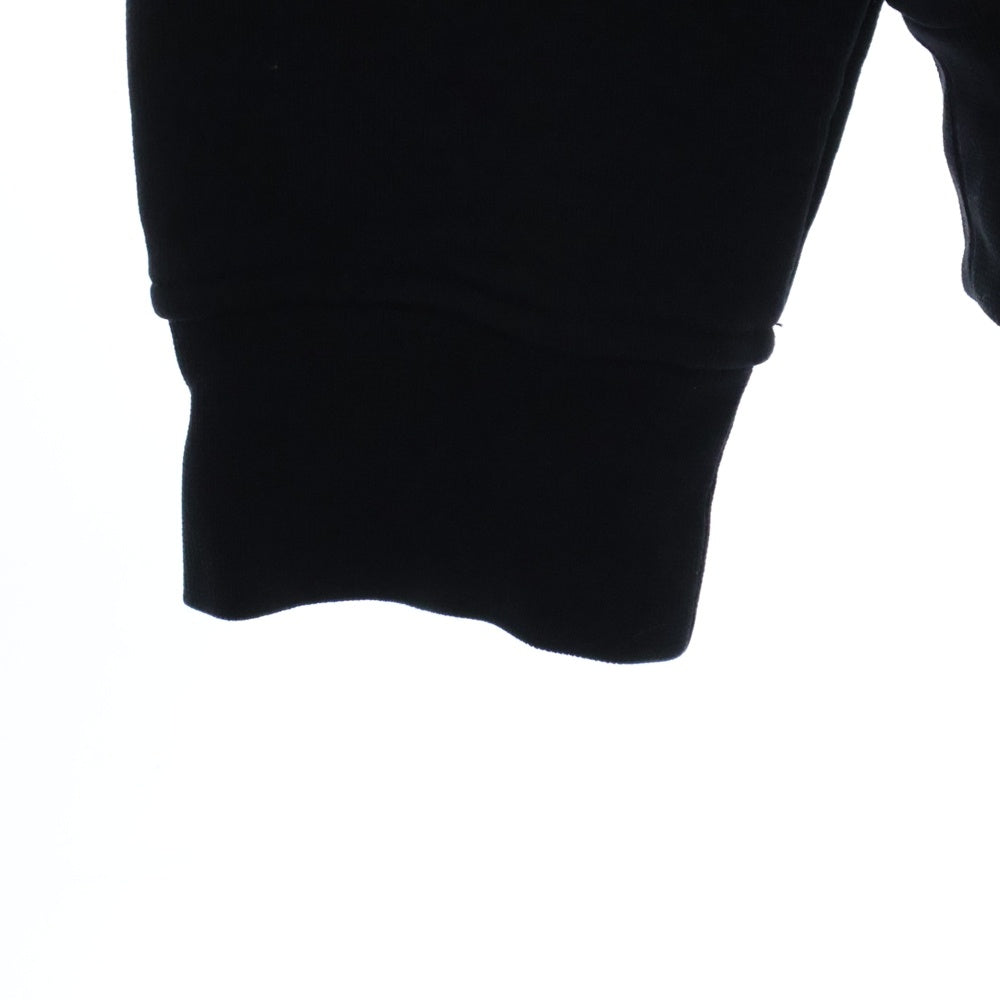 Maison Margiela 14(メゾンマルジェラ) 20SS STEREOTYPE LOGO HOODIE ロゴレザーパッチ ジップアップ パーカー ブラック S50HG0031