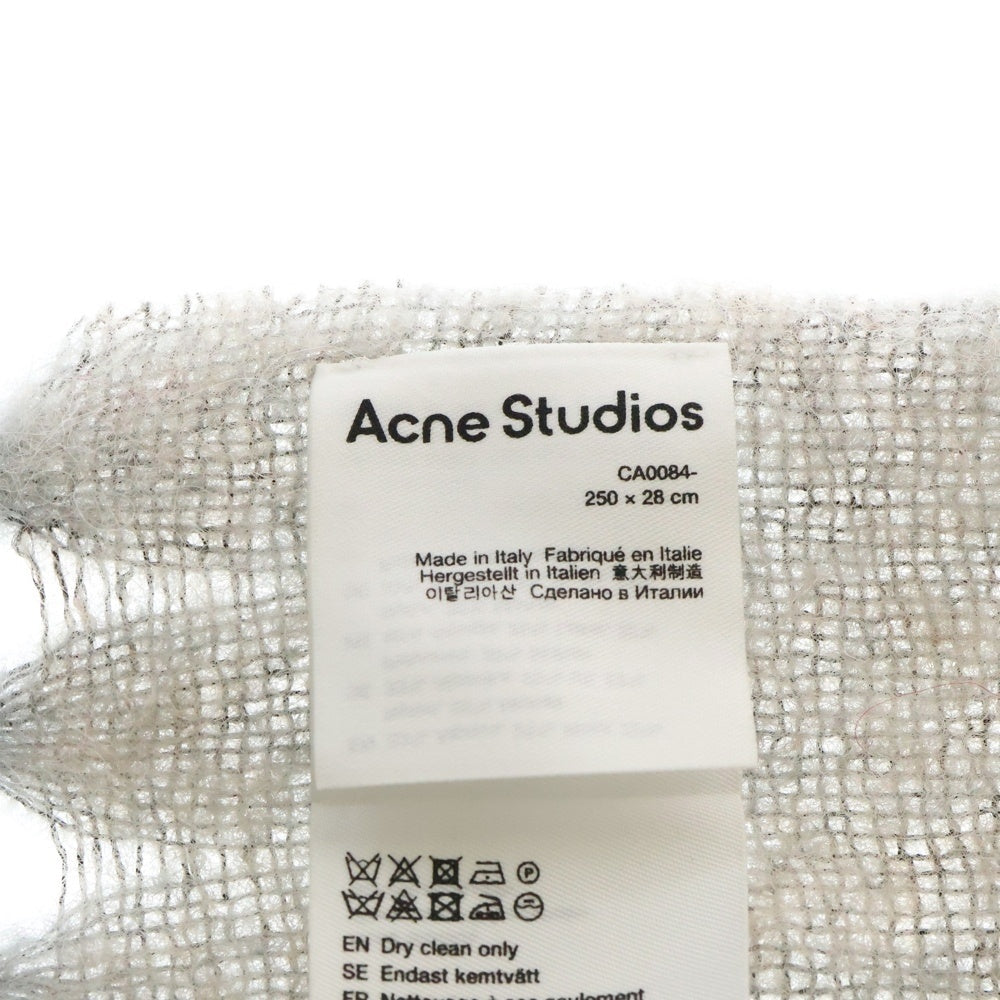 Acne Studios(アクネ ストゥディオズ) Mohair Checked Scarf モヘアニット チェックスカーフ マフラー ピンク