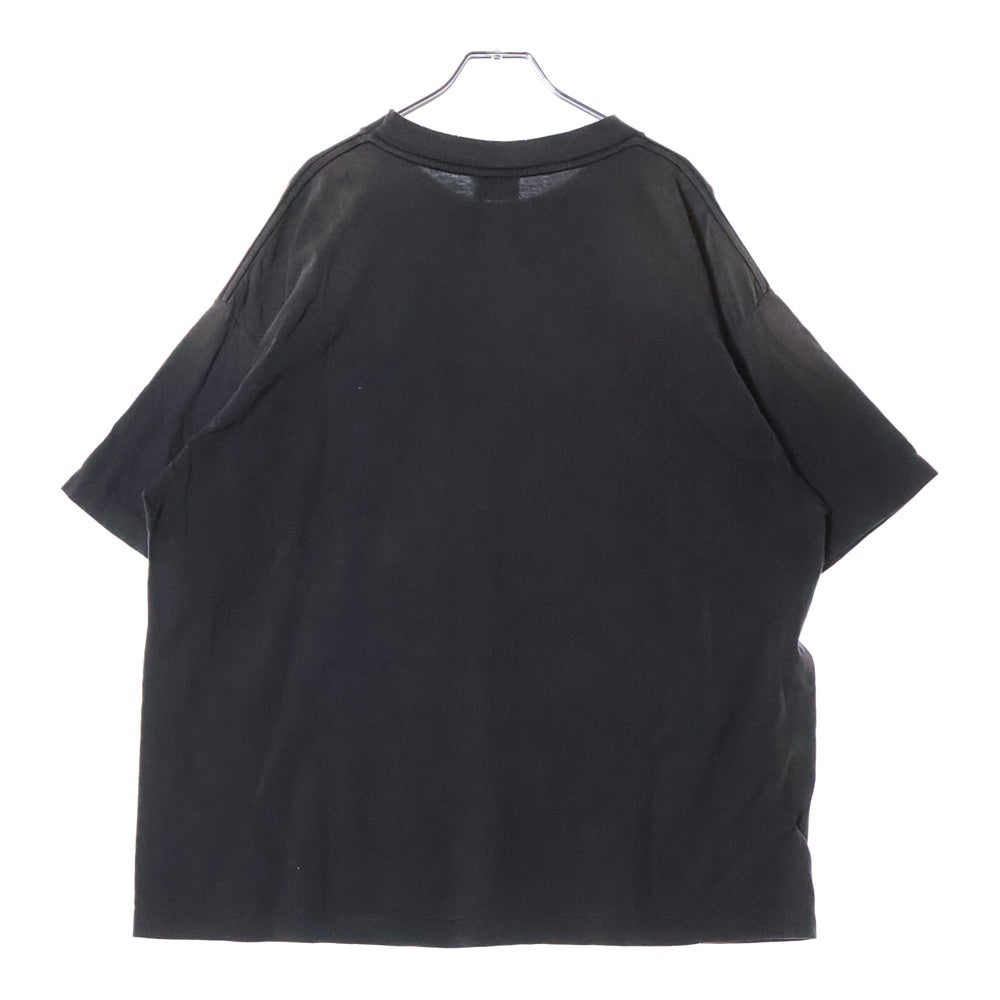 SAINT MICHAEL(セントマイケル) 25SS Jesus TEE ヴィンテージ加工 ジーザス プリント半袖Tシャツ クルーネックカットソー ブラック SM-HR8-0000-016