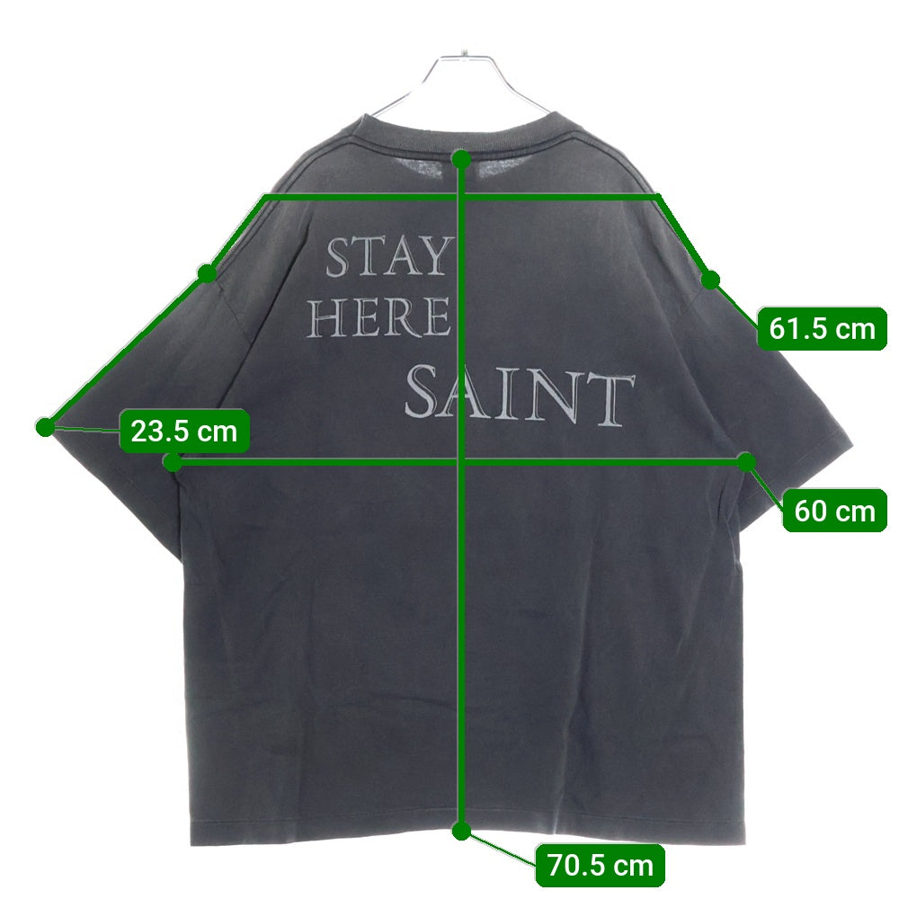 SAINT MICHAEL(セントマイケル) 25SS ×STAR WARS ANAKIN TEE スターウォーズ アナキン ヴィンテージ加工 プリント半袖Tシャツ クルーネックカットソー ブラック SM-HR8-0000-C63