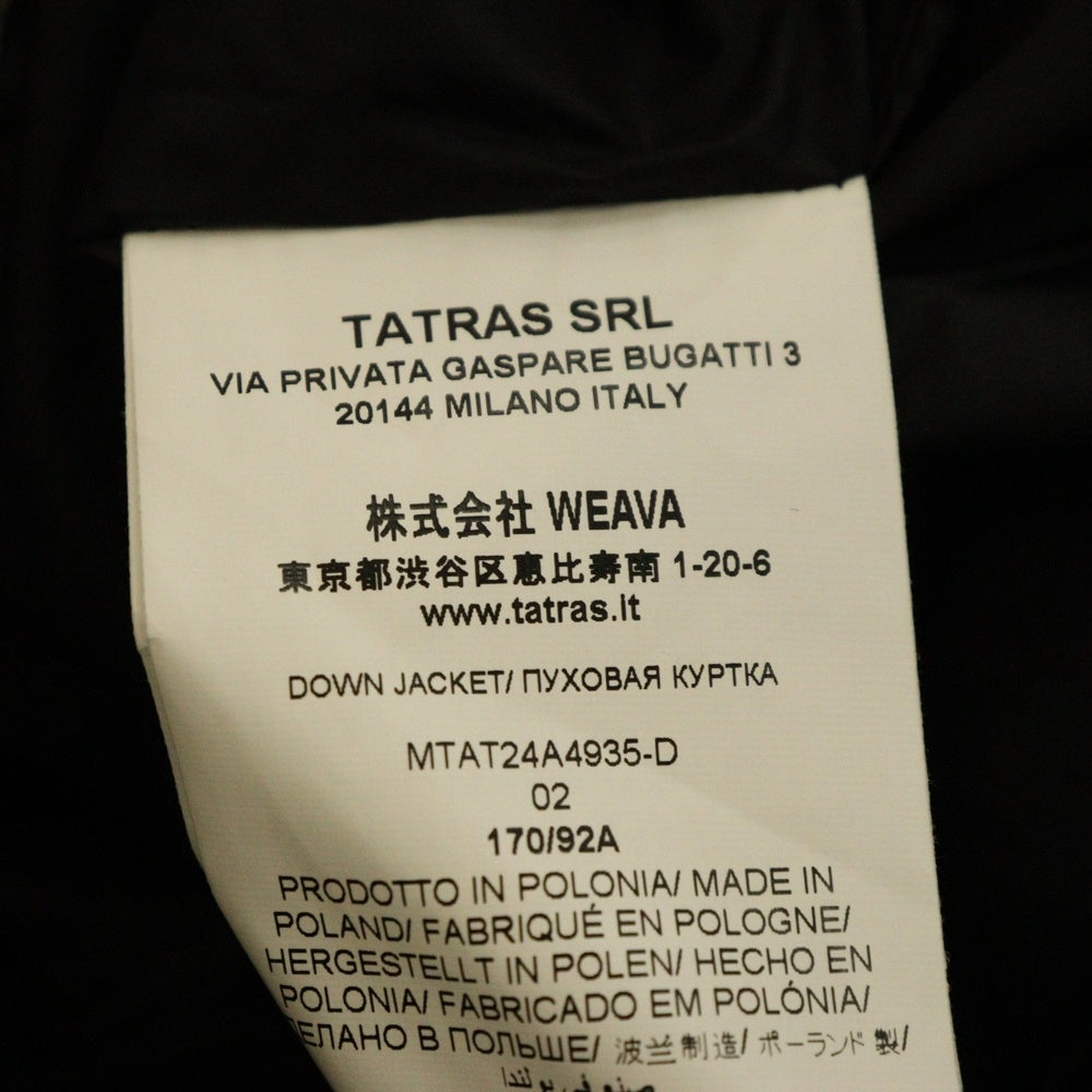 TATRAS(タトラス) 24AW CASSIMASO カシマーゾ ナイロンダウンジャケット ブラック MTAT24A4935-D