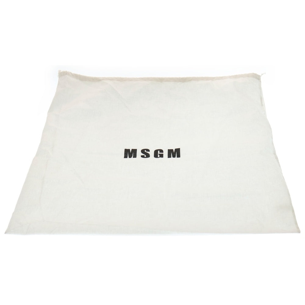 MSGM(エムエスジーエム) アイコニックロゴ トートバッグ ハンドバッグ キャンバス パープル