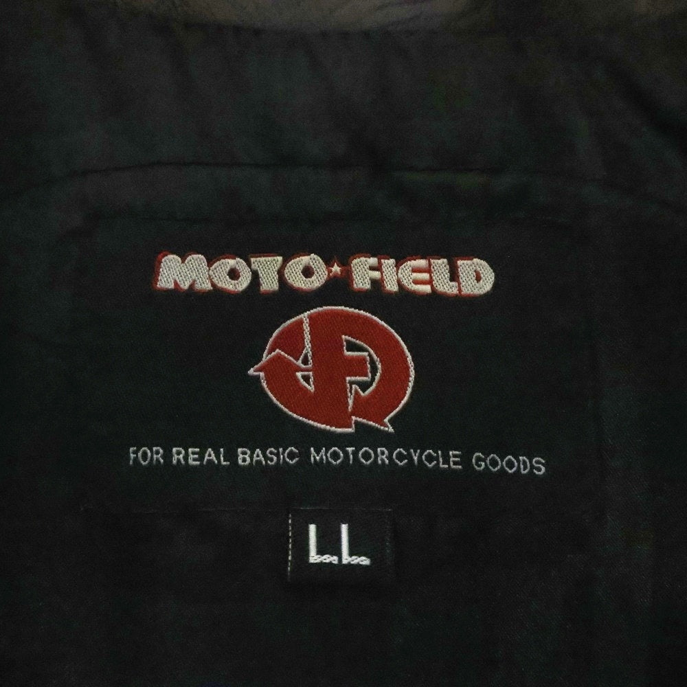 NO BRAND(ノーブランド) MOTO FIELD モトフィールド シングルレザージャケット ショルダーパッチ ブラック