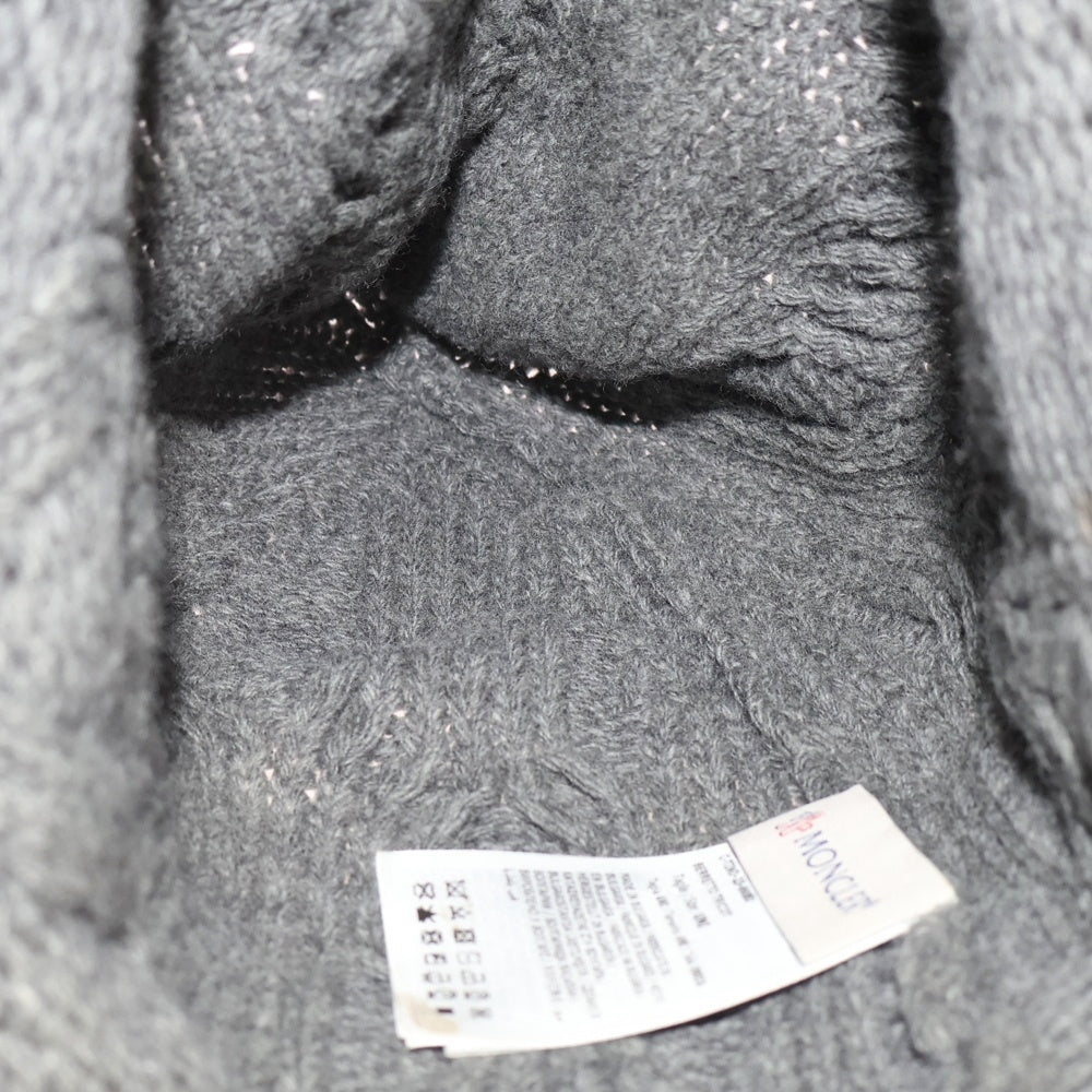 MONCLER(モンクレール) 23AW BERRETTO TRICOT ワッペン付き ニットキャップ ビーニー グレー I20913B00035