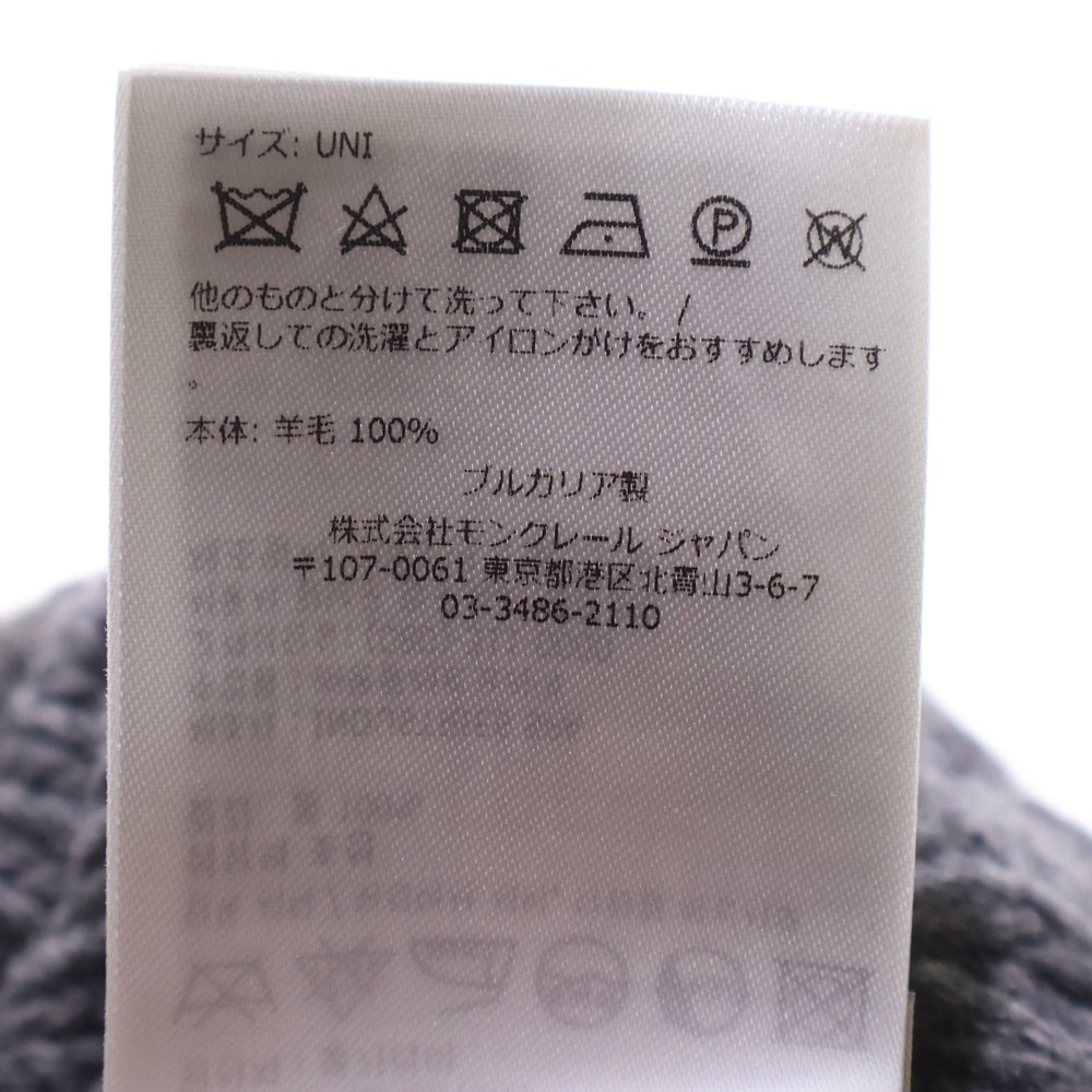 MONCLER(モンクレール) 23AW BERRETTO TRICOT ワッペン付き ニットキャップ ビーニー グレー I20913B00035