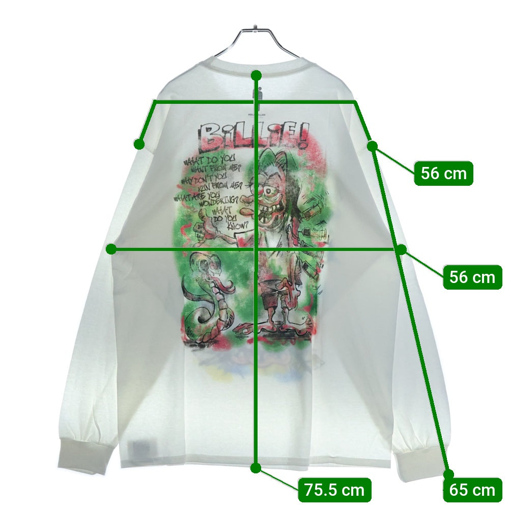 READY MADE(レディメイド) BILLIE EILISH ビリーアイリッシュ プリント半袖Tシャツ クルーネックカットソー ホワイト