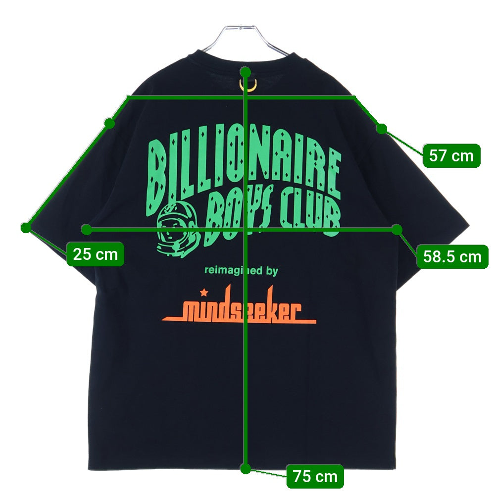 BILLIONAIRE BOYS CLUB(ビリオネアボーイズクラブ) ×MIND SEEKER マインドシーカー プリント半袖Tシャツ クルーネックカットソー ブラック
