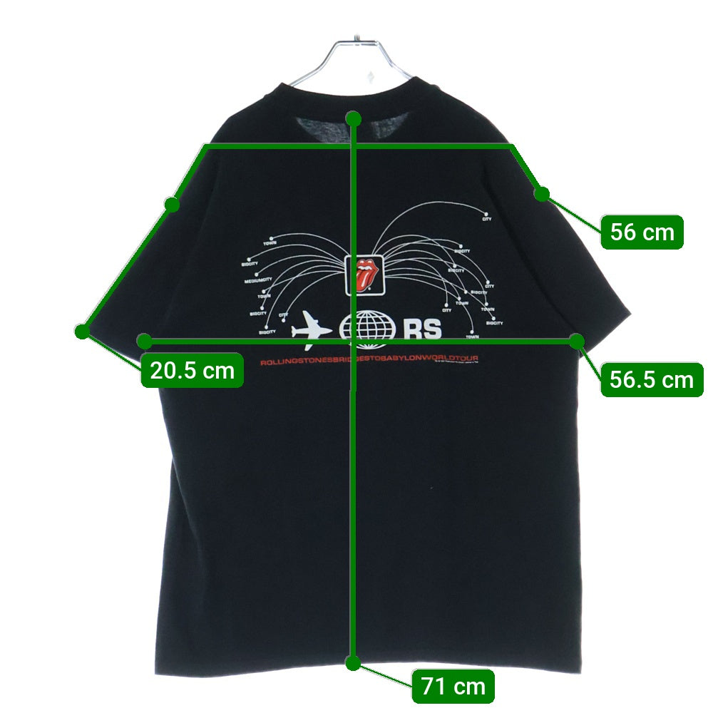 VINTAGE(ヴィンテージ) 90s Rolling Stones 半袖Tシャツ クルーネックカットソー ブラック