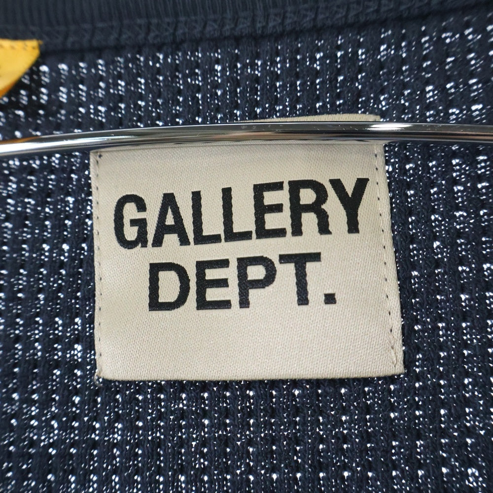 GALLERY DEPT.(ギャラリーデプト) サーマル 袖プリント長袖カットソー ワッフル ネイビー