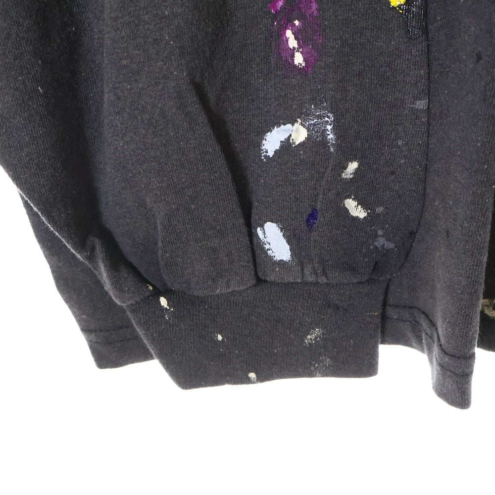 GALLERY DEPT.(ギャラリーデプト) ペイント加工 ロゴプリント長袖Tシャツ ロングスリーブカットソー ブラック