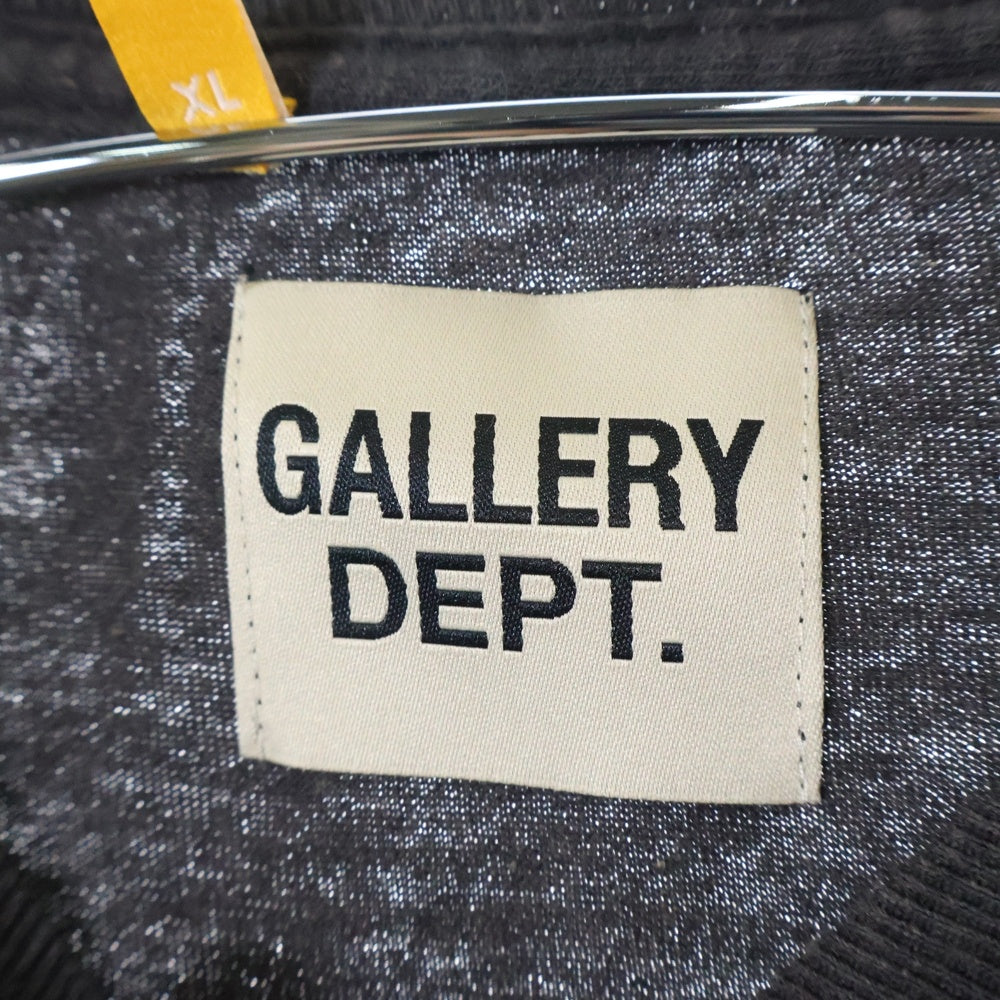 GALLERY DEPT.(ギャラリーデプト) ペイント加工 ロゴプリント長袖Tシャツ ロングスリーブカットソー ブラック