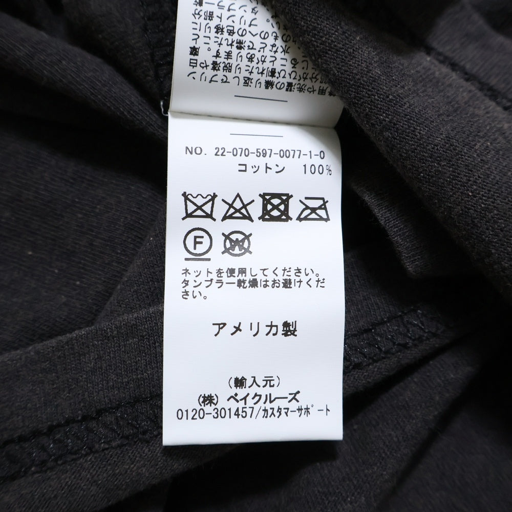 GALLERY DEPT.(ギャラリーデプト) ペイント加工 ロゴプリント長袖Tシャツ ロングスリーブカットソー ブラック