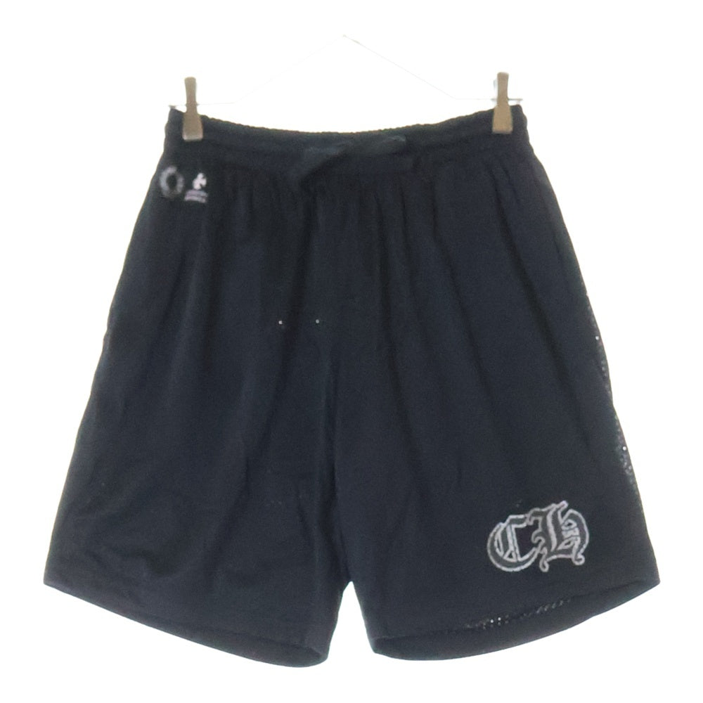 CHROME HEARTS(クロムハーツ) MESH VARSITY SHORTS CHプリントメッシュハーフパンツ ショーツ ブラック