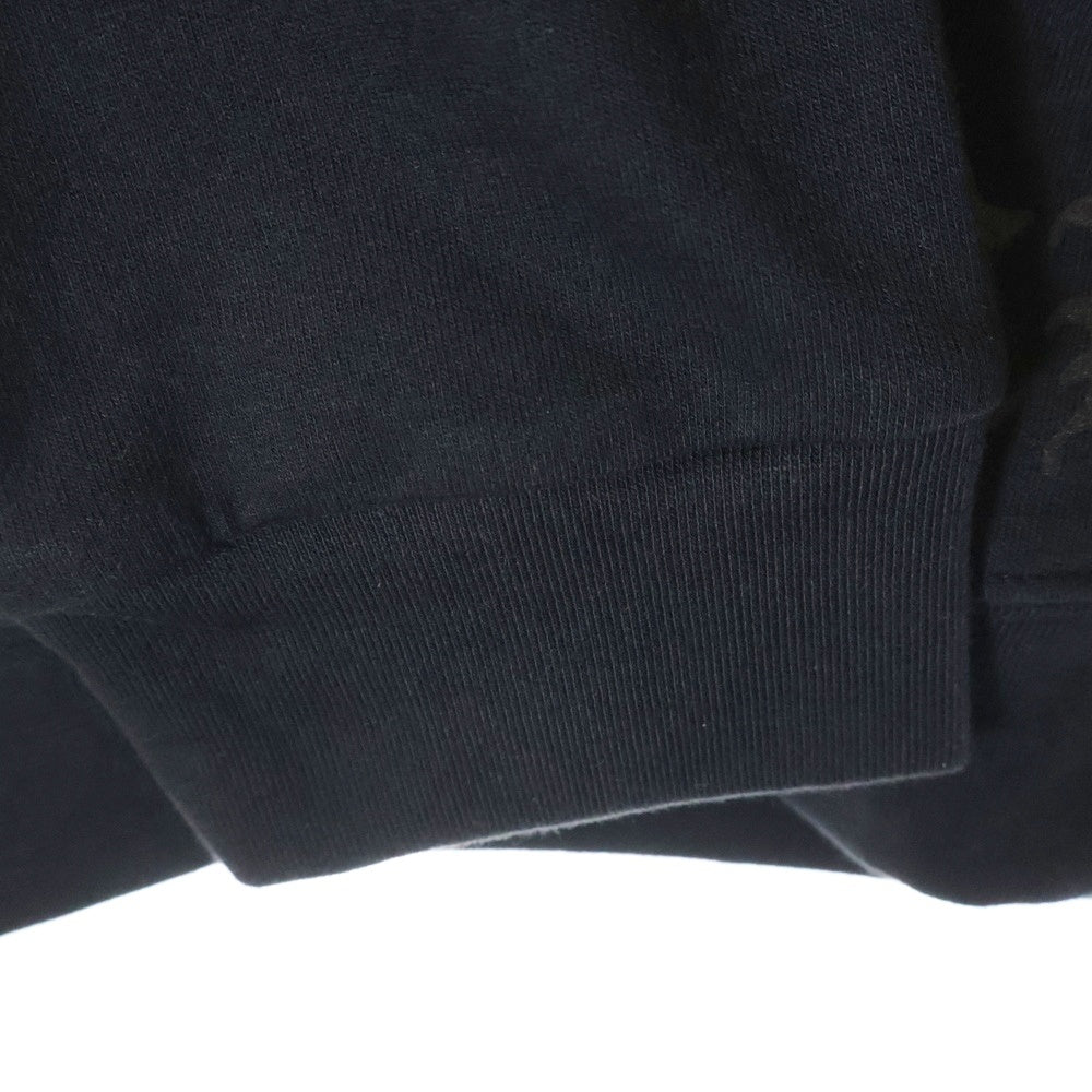 CHROME HEARTS(クロムハーツ) HORSESHOE ZIP UP HOODIE ホースシュー アームフローラル プリント ジップアップ スウェットパーカー ブラック
