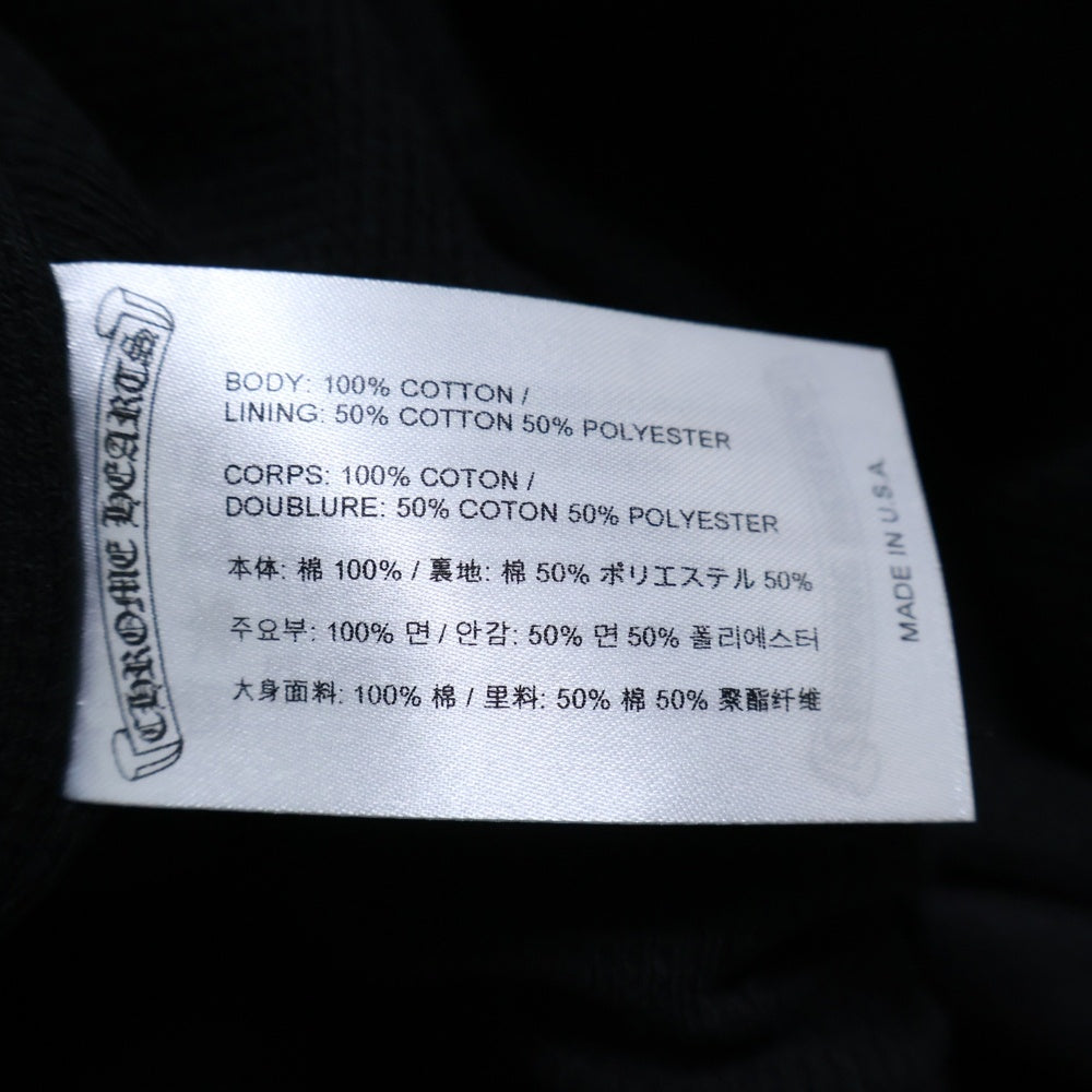 CHROME HEARTS(クロムハーツ) HORSESHOE ZIP UP HOODIE ホースシュー アームフローラル プリント ジップアップ スウェットパーカー ブラック