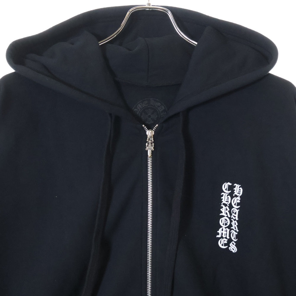 CHROME HEARTS(クロムハーツ) SWTSHRT HD ZIP アームロゴ ジップアップパーカー スウェット ブラック