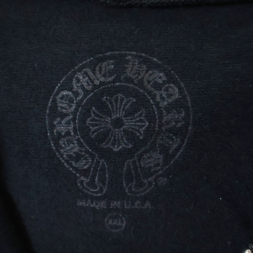 CHROME HEARTS(クロムハーツ) SWTSHRT HD ZIP アームロゴ ジップアップパーカー スウェット ブラック