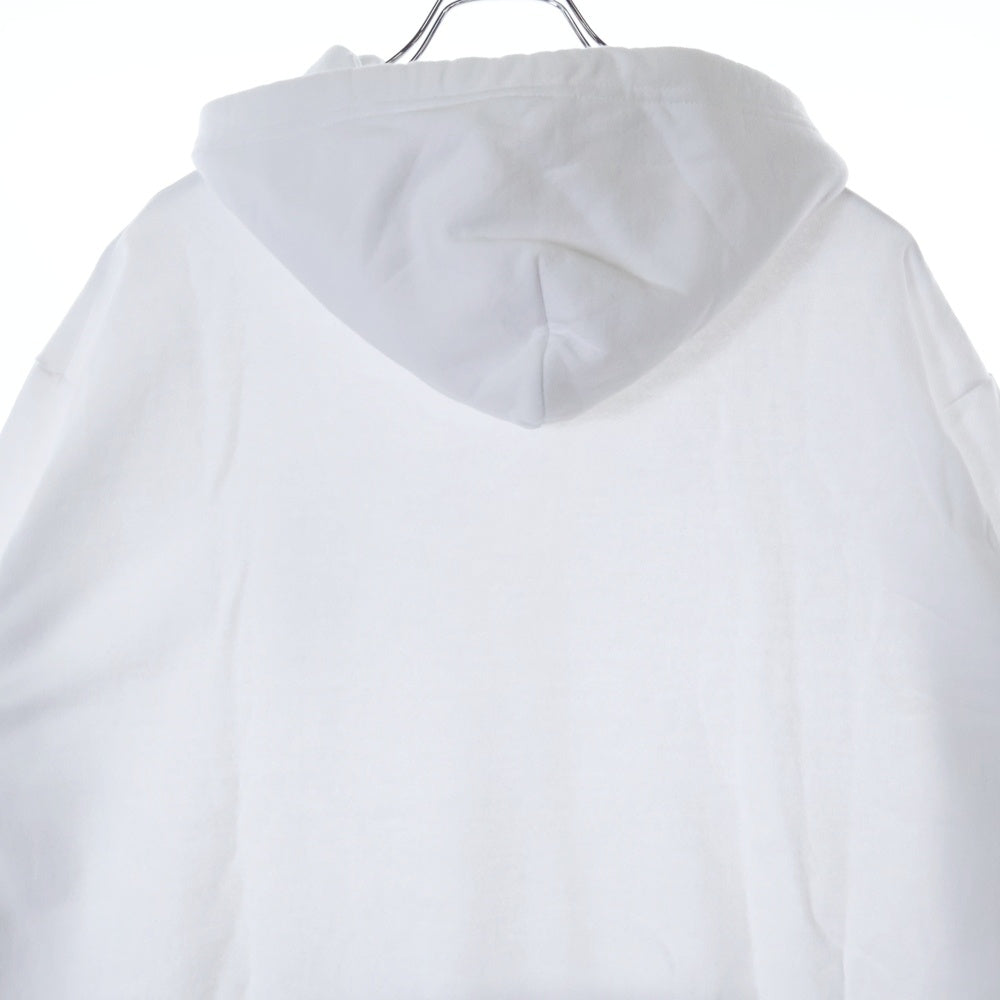 CHROME HEARTS(クロムハーツ) SWTSHRT PLVR バーティカルロゴ 袖プリントプルオーバースウェットパーカー ホワイト