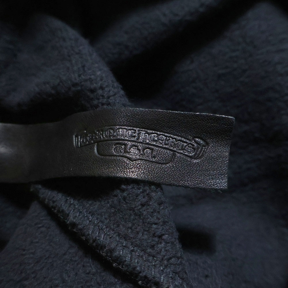 CHROME HEARTS(クロムハーツ) GRP Y NOT SWEAT PANTS ワイノット セメタリークロスレザーパッチ付きスウェットパンツ ブラック
