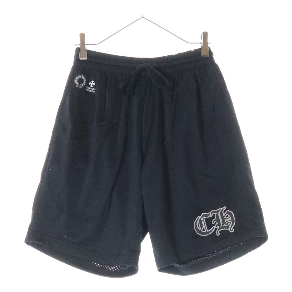 CHROME HEARTS(クロムハーツ) MESH VARSITY SHORTS CHプリントメッシュハーフパンツ ショーツ ブラック