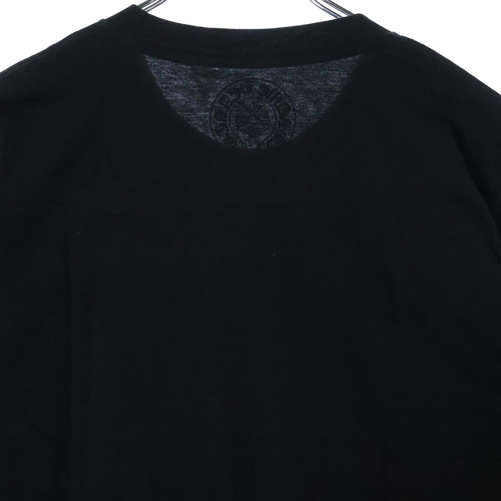 CHROME HEARTS(クロムハーツ) CH T-SHRT 1 ネックロゴプリント クルーネック半袖Tシャツ ブラック/ブルー