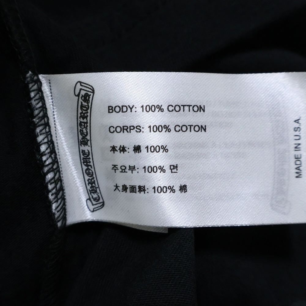 CHROME HEARTS(クロムハーツ) CH T-SHRT 1 ネックロゴプリント クルーネック半袖Tシャツ ブラック/ブルー