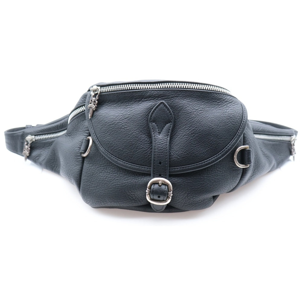 CHROME HEARTS(クロムハーツ) #1 SNAT PACK スナットパック ダガージップ ガンスリンガーベルト レザーウエストバッグ ブラック BCA378