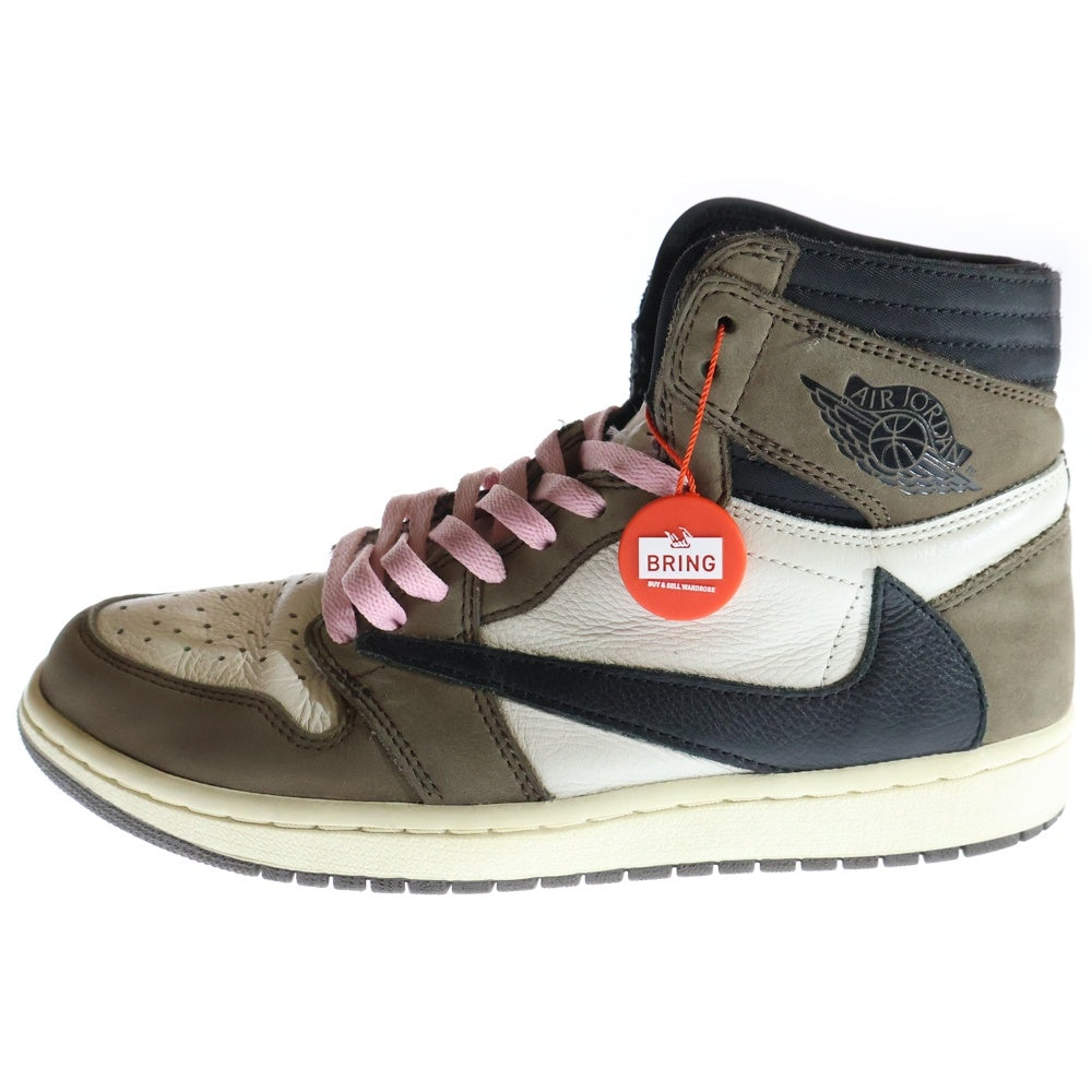 NIKE(ナイキ) ×TRAVIS SCOTT AIR JORDAN 1 RETRO HIGH OG TS SP トラヴィススコット エアジョーダン1 レトロ ハイカットスニーカー ブラウン US9/27.0cm CD4487-100