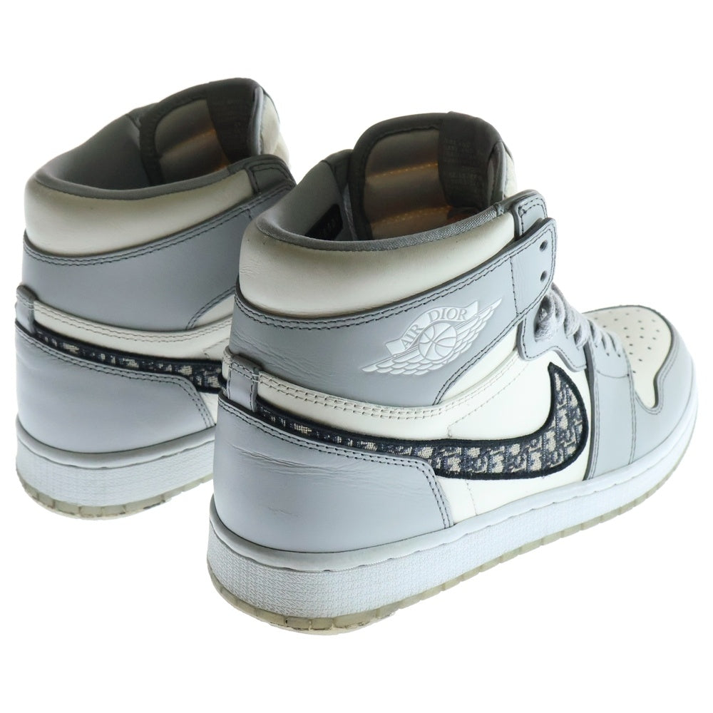 NIKE(ナイキ) ×DIOR AIR JORDAN 1 HIGH OG CN8607-002 エアジョーダン1ハイオージー ディオール ハイカットスニーカー シューズ エアディオール グレー US9/27.0cm
