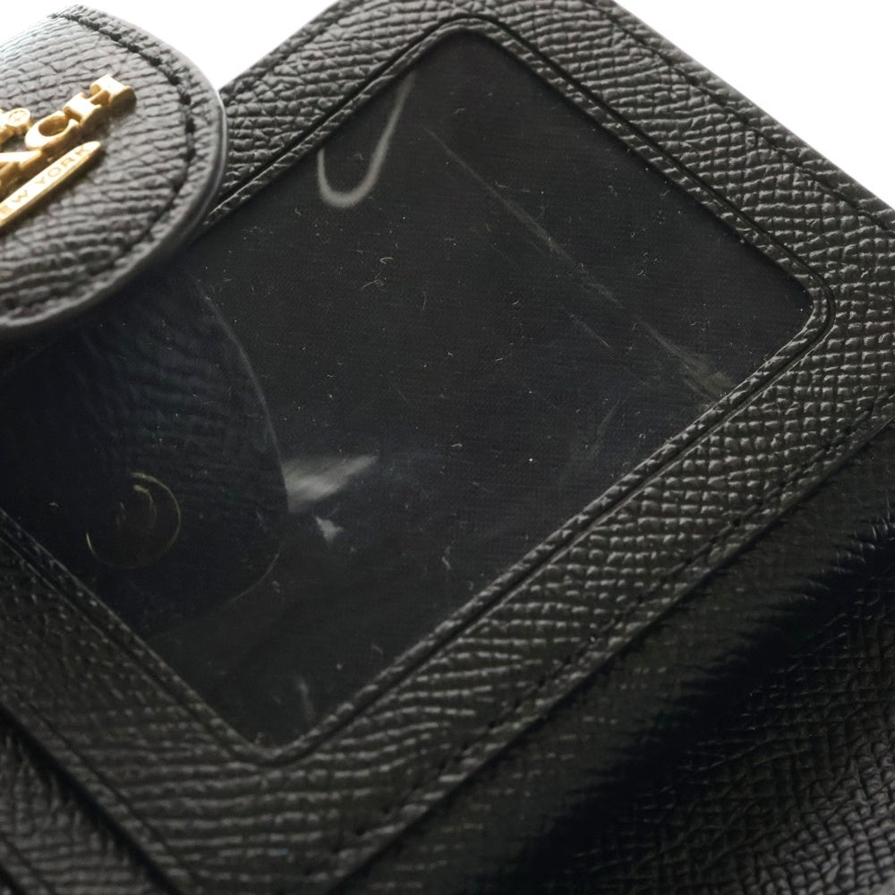 COACH(コーチ) MDM CRN ZIP ブラック 二つ折り財布 ブラック