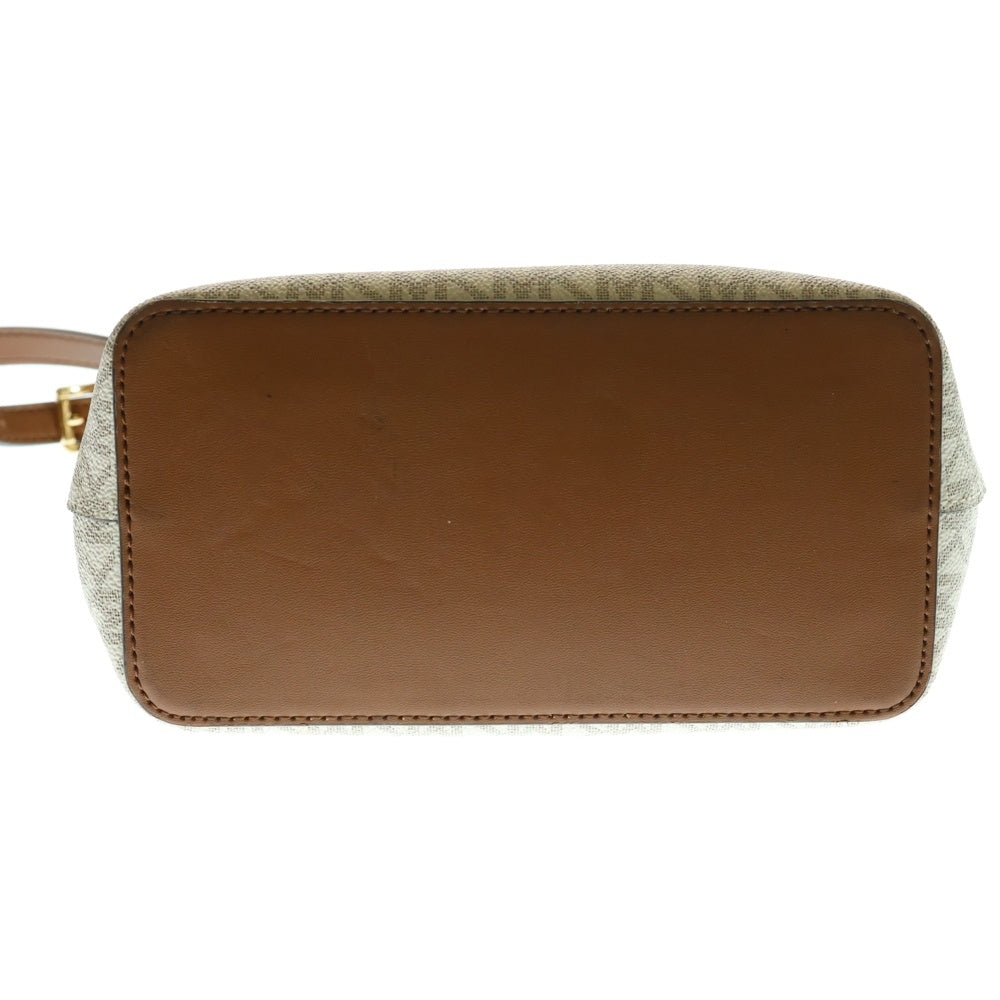 MICHAEL KORS(マイケルコース) MK総柄 2Way レザー ショルダーバッグ ハンドバッグ アイボリー/ブラウン