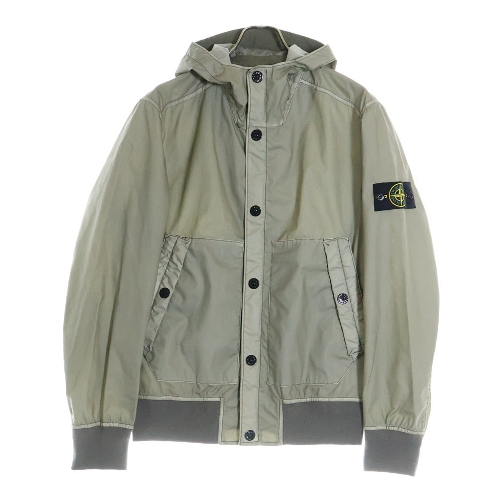 STONE ISLAND(ストーンアイランド) 15SS Mussola Gommata Melange Jacket ムソラ ゴマータ メランジ ジャケット マウンテンパーカー カーキ 621544C32
