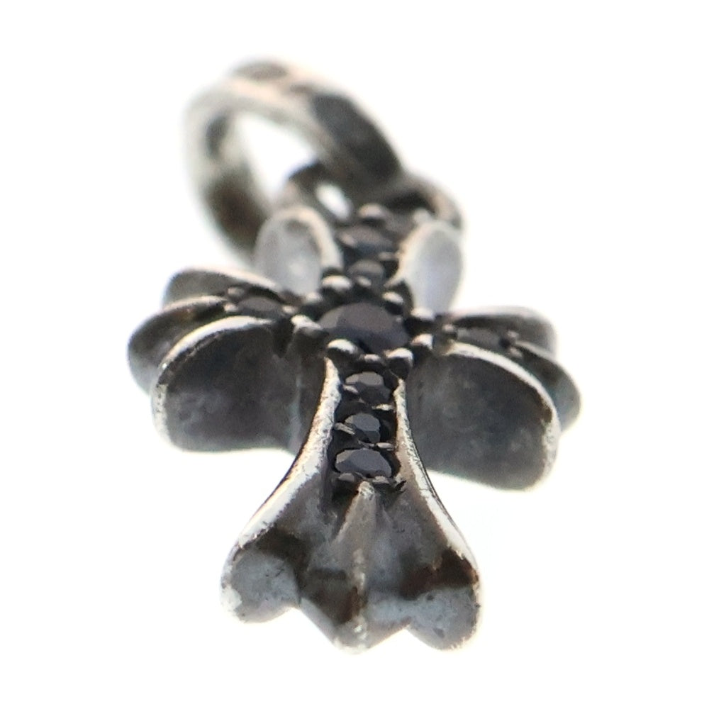 CHROME HEARTS(クロムハーツ) CRS BBYFAT P SAP ベイビーファットクロス PAVEサファイア ペンダントトップ シルバー BCA236